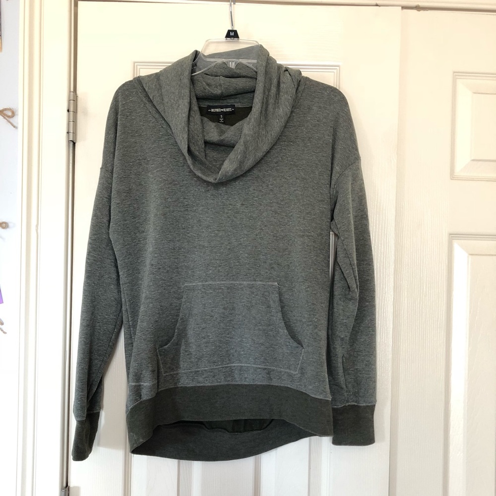 Cute Women’s Green Cowl Neck Sweatshirt